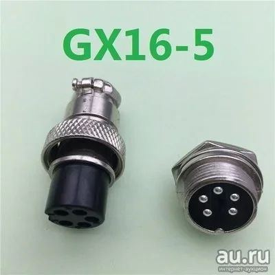 Лот: 8182805. Фото: 1. разъем (мама+папа) GX16-5 для... Разъёмы