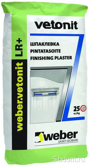 Лот: 4202946. Фото: 1. weber vetonit lr+. Смеси, шпатлевки, цемент