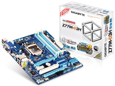 Лот: 3378830. Фото: 1. Gigabyte GA-Z77M-D3H. Материнские платы