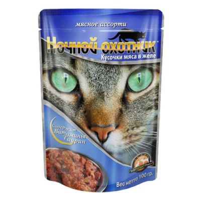 Лот: 15055434. Фото: 1. Мясное ассорти 100г влажный корм... Корма