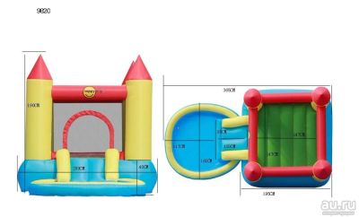 Лот: 9525830. Фото: 1. Надувные батут с горкой Загадочный... Всё для ландшафта