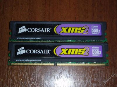 Лот: 2590140. Фото: 1. Corsair DDR2 2x2048. Оперативная память