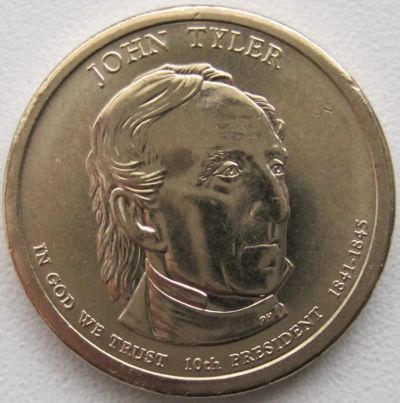 Лот: 6724504. Фото: 1. США 1 доллар 2009. 10-й президент... Америка