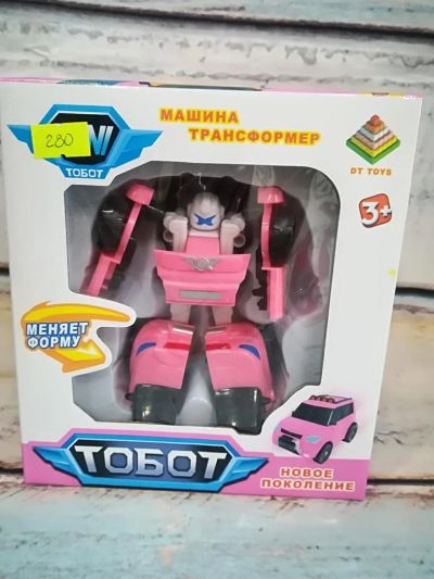 Лот: 10996073. Фото: 1. Тобот Розовый трансформер. Машины и техника