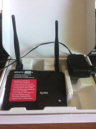 Лот: 10179511. Фото: 1. Wi-Fi Роутер Zyxel Giga II. Маршрутизаторы (роутеры)