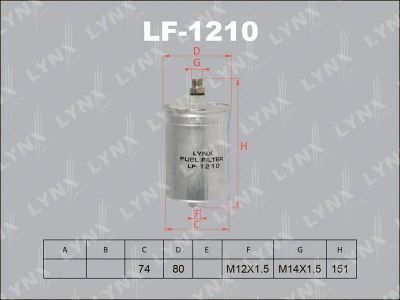 Лот: 13356975. Фото: 1. Lynx LF-1210 Топливный фильтр. Расходные материалы