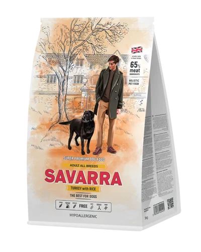 Лот: 15830540. Фото: 1. Savarra Adult Dog Turkey Сухой... Корма