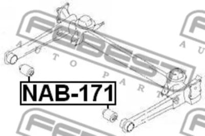 Лот: 18582666. Фото: 1. Сайлентблок задней балки NAB-171... Ходовая, подвеска, рулевое управление