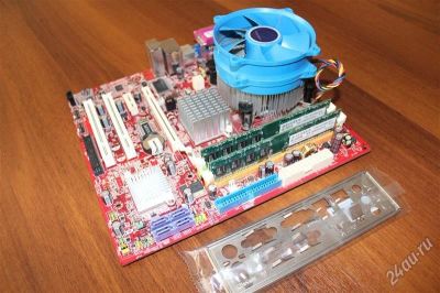 Лот: 2779639. Фото: 1. Мать MSI (775) + проц. E4700... Материнские платы