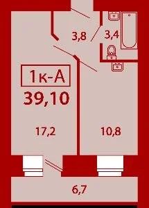 Лот: 10309104. Фото: 1. Продам 1 ком ж/к Фестиваль дом... Квартиры, студии