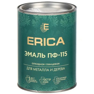 Лот: 24086493. Фото: 1. Эмаль Erica, ПФ-115, для внутренних... Краски, лаки, растворитель