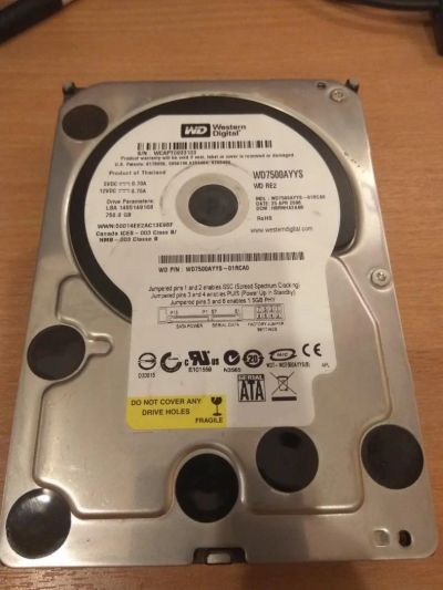 Лот: 9016520. Фото: 1. Жесткий диск Western Digital WD7500AYYS... Жёсткие диски (HDD)