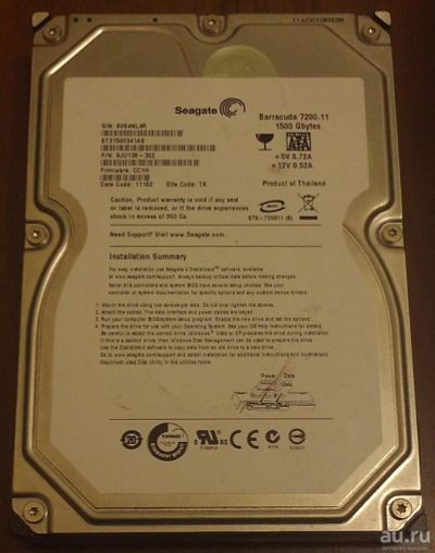 Лот: 8146905. Фото: 1. HDD / Seagate / Model: ST31500341AS... Жёсткие диски (HDD)