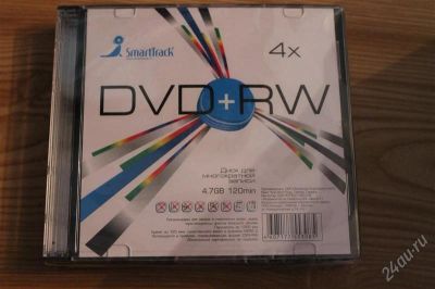 Лот: 2073675. Фото: 1. Диск DVD+RW 4х в коробочке. CD, DVD, BluRay
