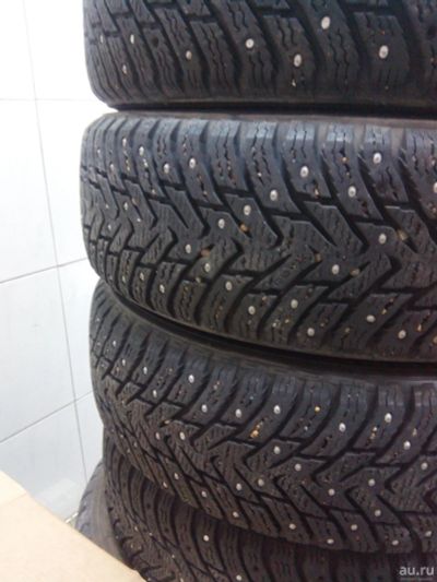 Лот: 13240555. Фото: 1. шипы 4шт. 185/70 r14 Nokian Hakkapeliitta... Шины