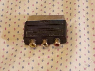 Лот: 1256196. Фото: 1. Scart Adapter AV = Переходник... Шнуры, кабели, разъёмы