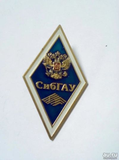 Лот: 14034218. Фото: 1. Значок, ромб СибГАУ. Сувенирные