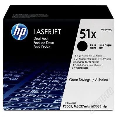 Лот: 1769514. Фото: 1. Картридж HP 51X, Q7551XD Dual... Картриджи, расходные материалы