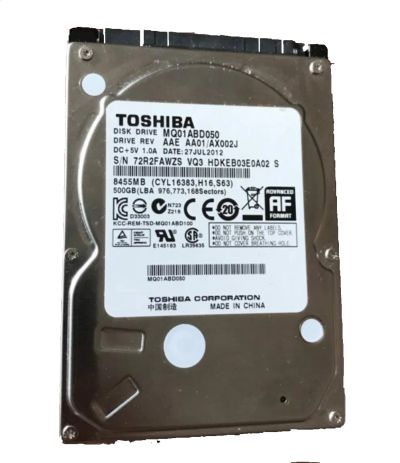 Лот: 19284433. Фото: 1. 2.5 sata жёсткий диск 500gb toshiba... Жёсткие диски (HDD)