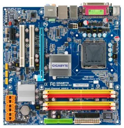 Лот: 4520118. Фото: 1. Gigabyte GA-Q35M-S2. Материнские платы