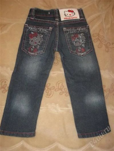 Лот: 2163118. Фото: 1. Джинсы Hello Kitty на 1-3 года... Брюки, шорты, джинсы
