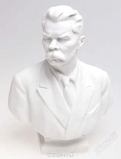 Лот: 2673628. Фото: 1. бюст максим горький бисквит лфз. Фарфор, керамика