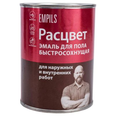 Лот: 24111205. Фото: 1. Эмаль Расцвет, для пола, быстросохнущая... Краски, лаки, растворитель