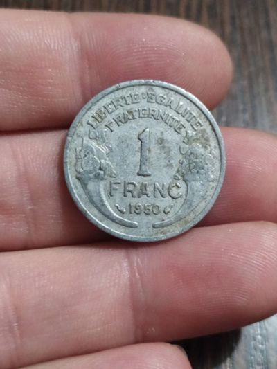 Лот: 18855715. Фото: 1. Франция. 1 франк. 1950г. Европа