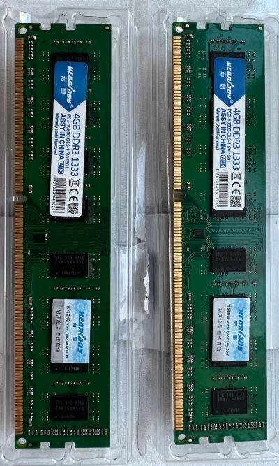 Лот: 19964098. Фото: 1. Память 8GB (2x4gb) Heoriady DD3-1333. Оперативная память