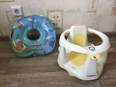 Лот: 14024412. Фото: 1. Круг детский на шею, сиденье детское... Ванночки, сиденья, горшки