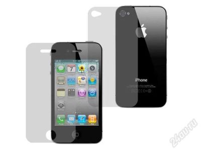 Лот: 2875228. Фото: 1. Пленка защитная на iphone 4... Защитные стёкла, защитные плёнки