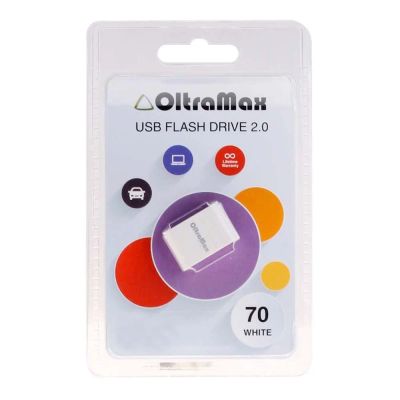 Лот: 11686276. Фото: 1. USB 64GB OltraMax 70 белый. USB-флеш карты