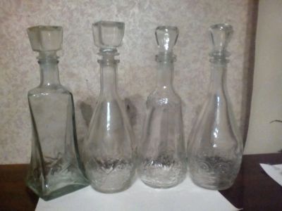 Лот: 16359544. Фото: 1. Графины 4шт по 0,5л. Кувшины, графины