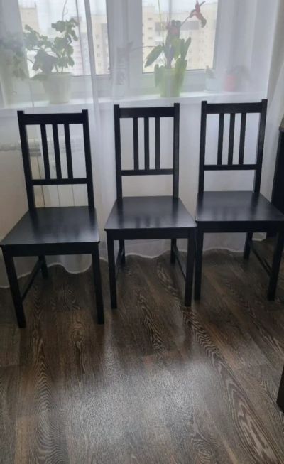 Лот: 24894599. Фото: 1. Три стула Икеа IKEA. Столы, стулья, обеденные группы