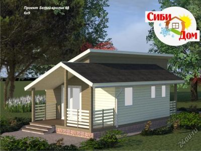 Лот: 9861681. Фото: 1. Дом каркасный 6х9 "Белый кролик... Срубы, бани, дома
