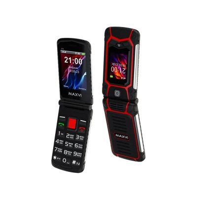 Лот: 25084138. Фото: 1. Сотовый Maxvi E10 Red 2sim/2.8... Кнопочные мобильные телефоны