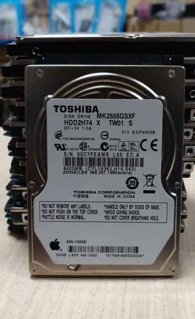 Лот: 21059291. Фото: 1. HDD для ноутбука 2.5"/250 Гб/Toshiba... Жёсткие диски (HDD)