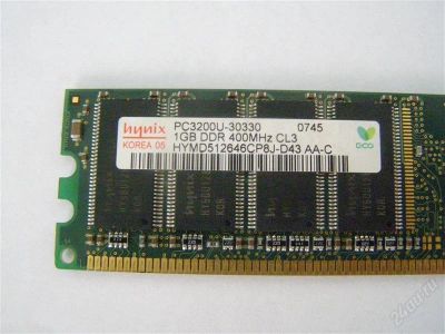 Лот: 2590142. Фото: 1. 1GB / 1024MB DDR 400 PC 3200 Hynix. Оперативная память
