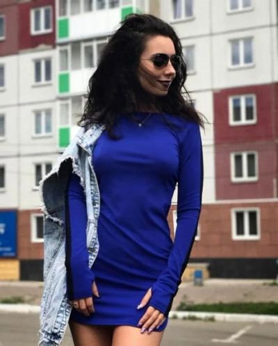 Лот: 9832248. Фото: 1. Синее платье. XS размер 38. Платья