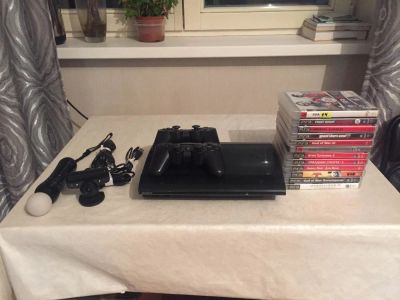 Лот: 9943716. Фото: 1. PlayStation 3 +move+Камера+2геймпада... Игровые приставки, консоли