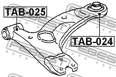 Лот: 4921151. Фото: 1. Сайлентблок Febest TAB-024 для... Ходовая, подвеска, рулевое управление