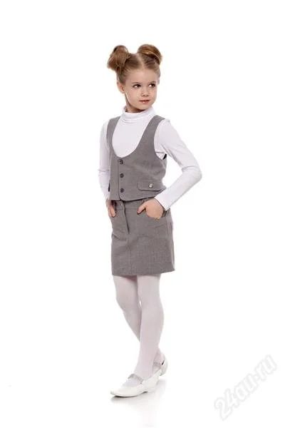 Лот: 2965740. Фото: 1. Тёмно-серая школьная юбочка,классика... Юбки