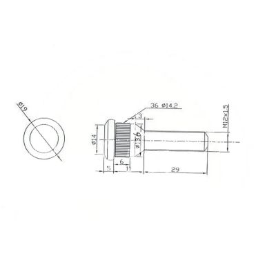 Лот: 20925514. Фото: 1. Шпилька колесная M12 x 1.5 46мм... Ходовая, подвеска, рулевое управление