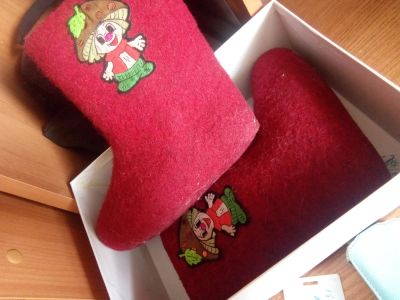 Лот: 10247243. Фото: 1. валенки красные. Валенки, угги, унты