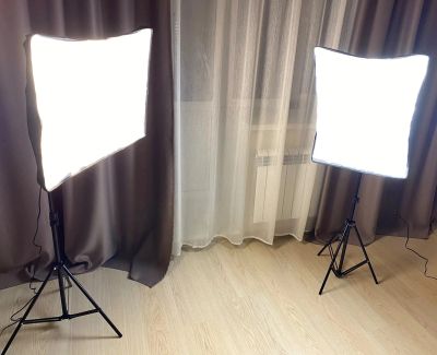 Лот: 19661780. Фото: 1. Комплект студийного света (Softbox... Запчасти для телевизоров, видеотехники, аудиотехники