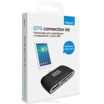 Лот: 9055751. Фото: 1. Картридер Deppa OTG connection... Дата-кабели, переходники