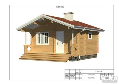 Лот: 13431548. Фото: 1. Проект бани 5*6 в электронном... Проекты, чертежи