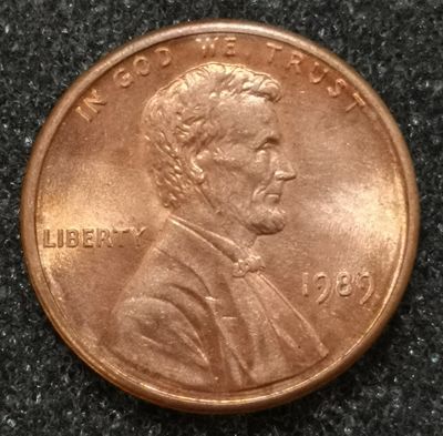 Лот: 23519740. Фото: 1. 1 цент 1989 года. США. Штемпельный... Америка