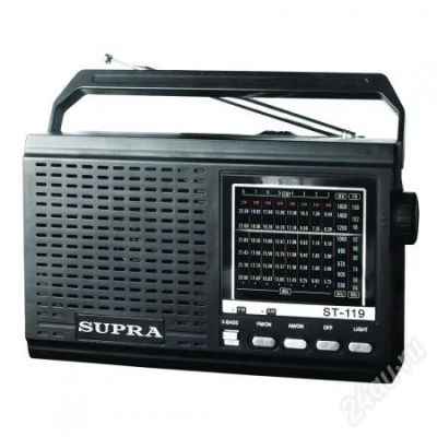 Лот: 2556962. Фото: 1. Радиоприемник SUPRA ST-119 black... Тюнеры, радиоприёмники