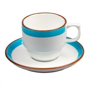 Лот: 20631595. Фото: 1. Чайная пара 180 мл серия "Blue... Кружки, стаканы, бокалы